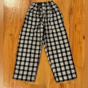 Zara Checkered Wide Leg Pants